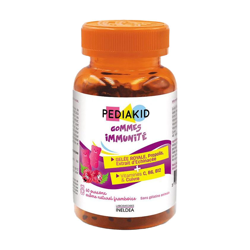 Підтримка імунітету у дітей Pediakid Erasers Immunity (Gommes Immunite), 60 жувальних ведмедиків